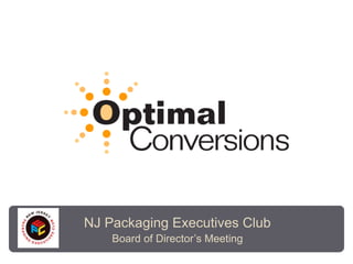 NJ Packaging Executives Club Board of Director’s Meeting 