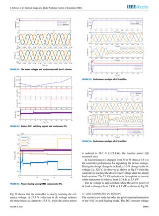 S. Rehman et al.: Optimal Design and Model Predictive Control of Standalone HRES
FIGURE 27. Diagram of the BSS Model.
To calculate the instantaneous powers (P and Q), (21) can
be modified by substituting (76) and (83) into (81) as
d
dt


Pi
Qi

 = −
R
L


Pi
Qi

 + ω


−Qi
Pi


+
3
2L
  
