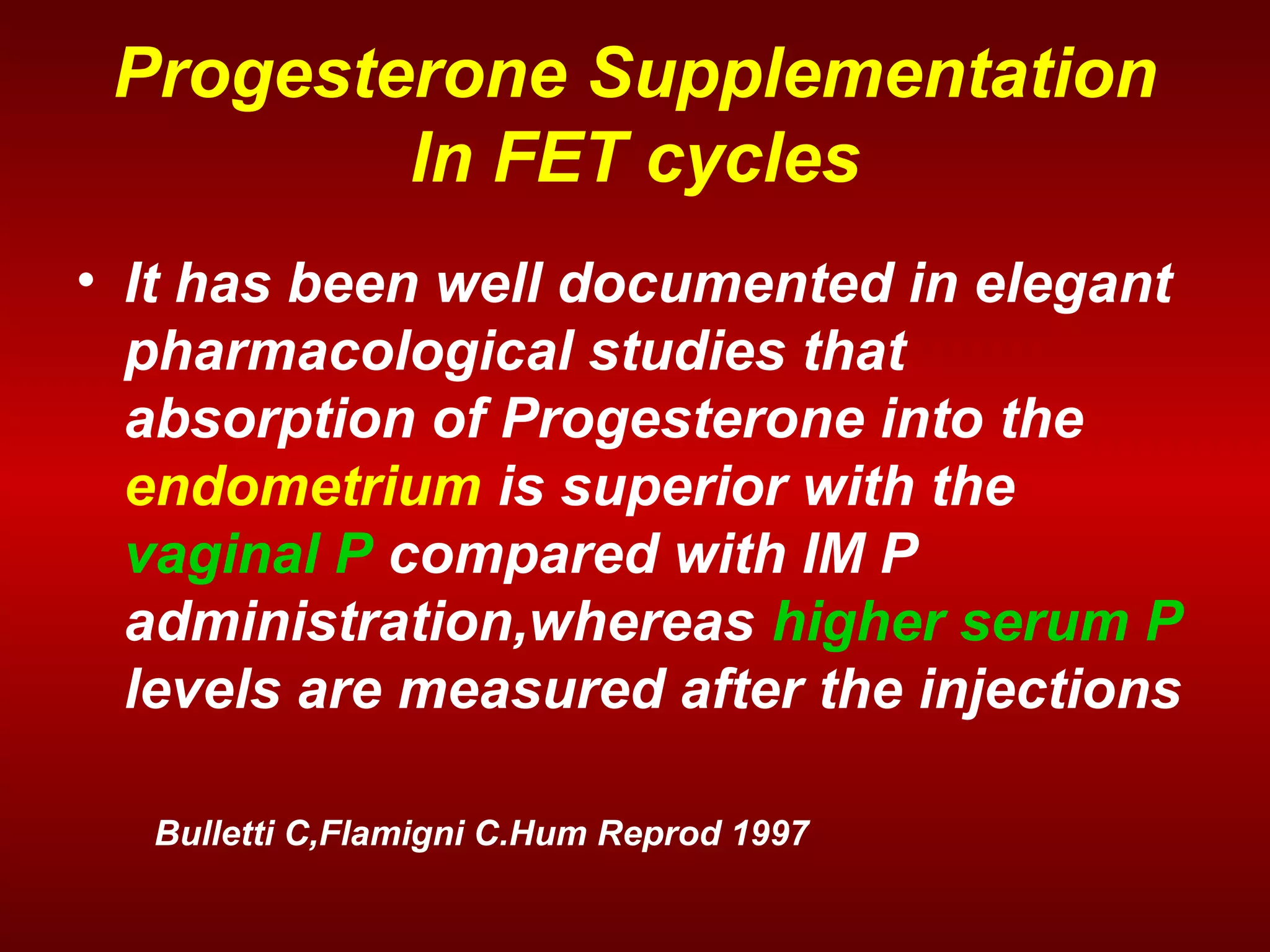 Optimal endometrial preparation for frozen embryo transfer cycles PPT