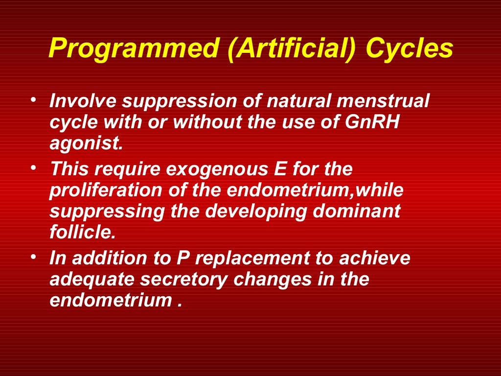 Optimal endometrial preparation for frozen embryo transfer cycles