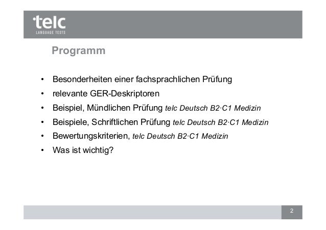 Optimale Vorbereitung auf die Prüfung Deutsch B2-C1 Medizin