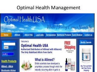 Optimal Health Management
 