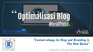 Strategi SEO: Optimalisasi Blog WordPress Basic