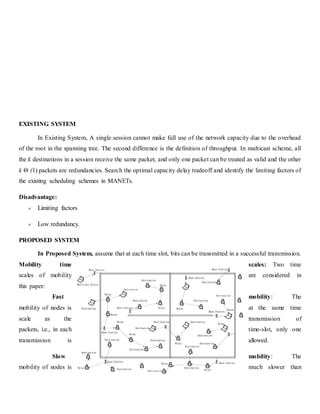 2014 IEEE JAVA NETWORKING PROJECT Optimal multicast capacity and delay ...