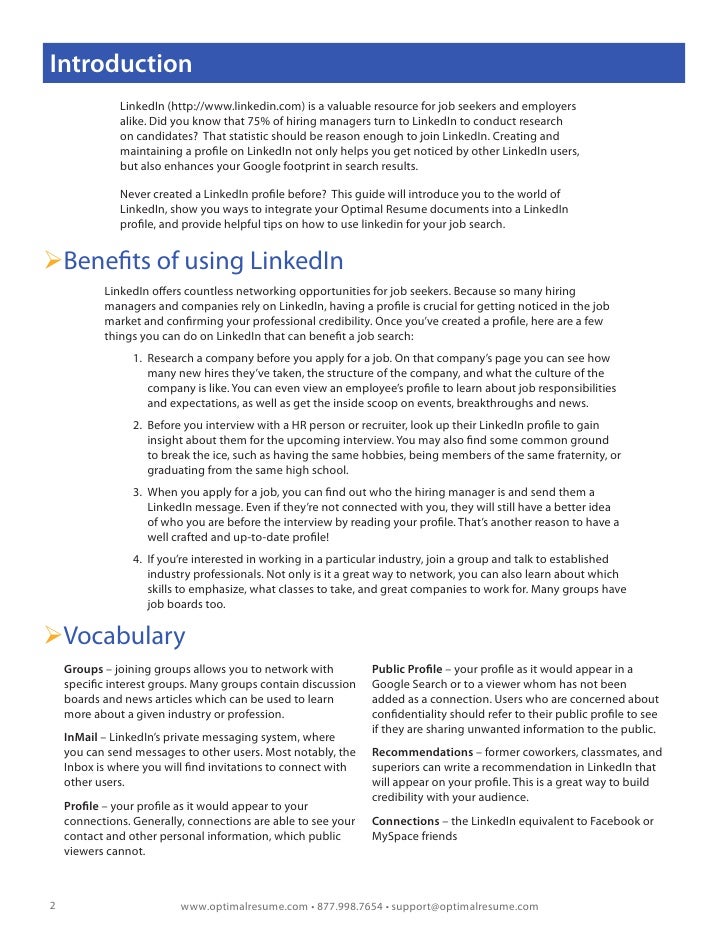 optimal resumes