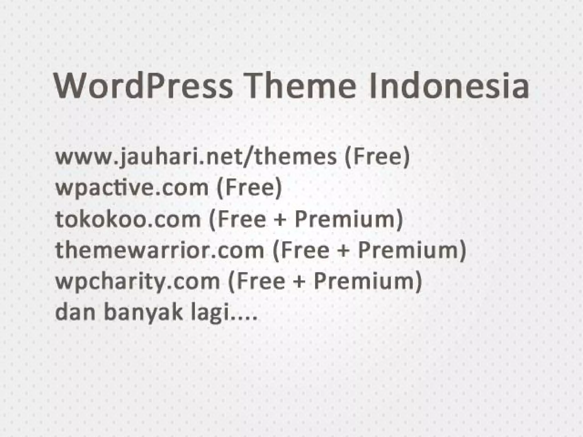 Optimasi WordPress - suwec