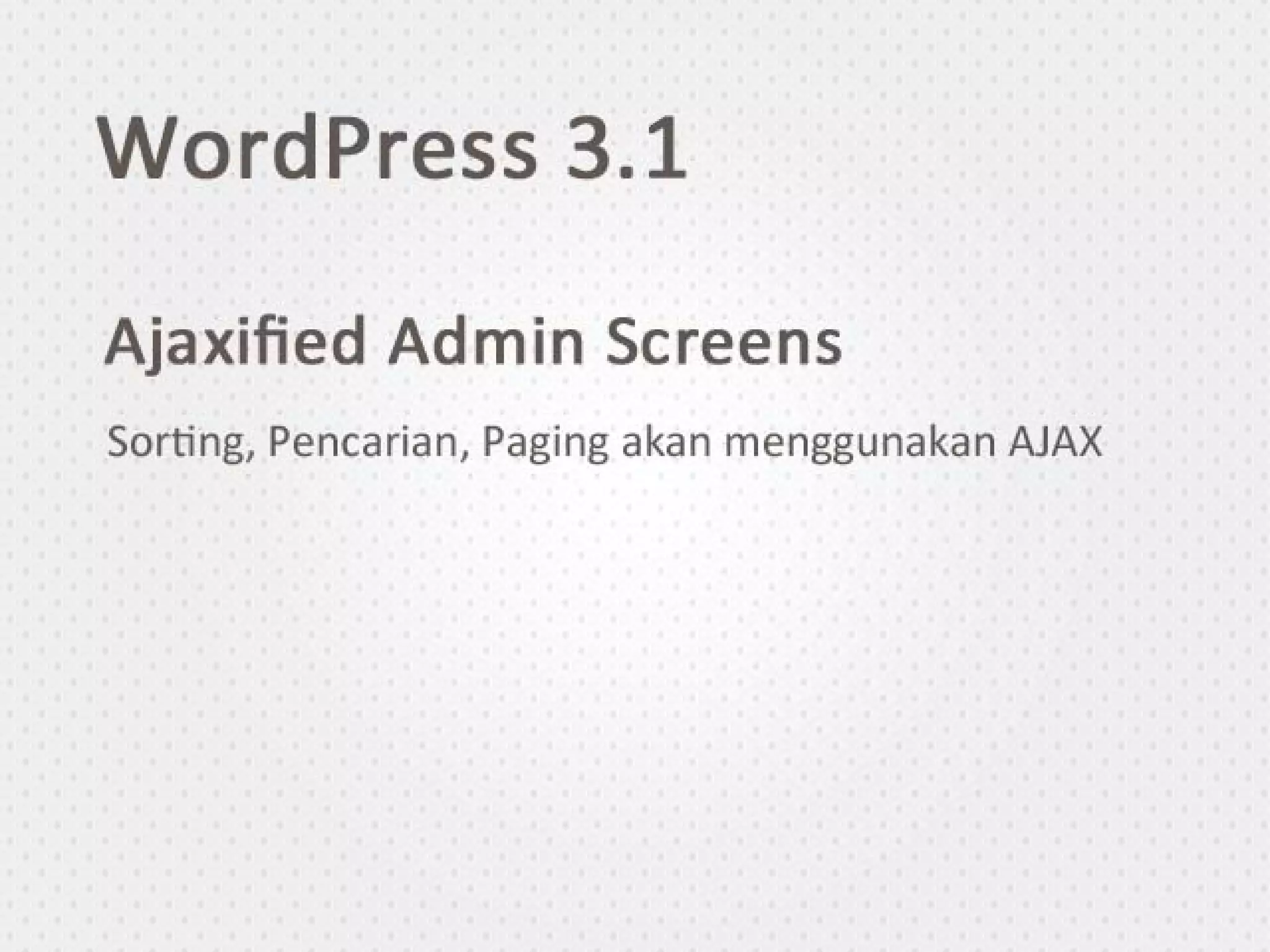 Optimasi WordPress - suwec