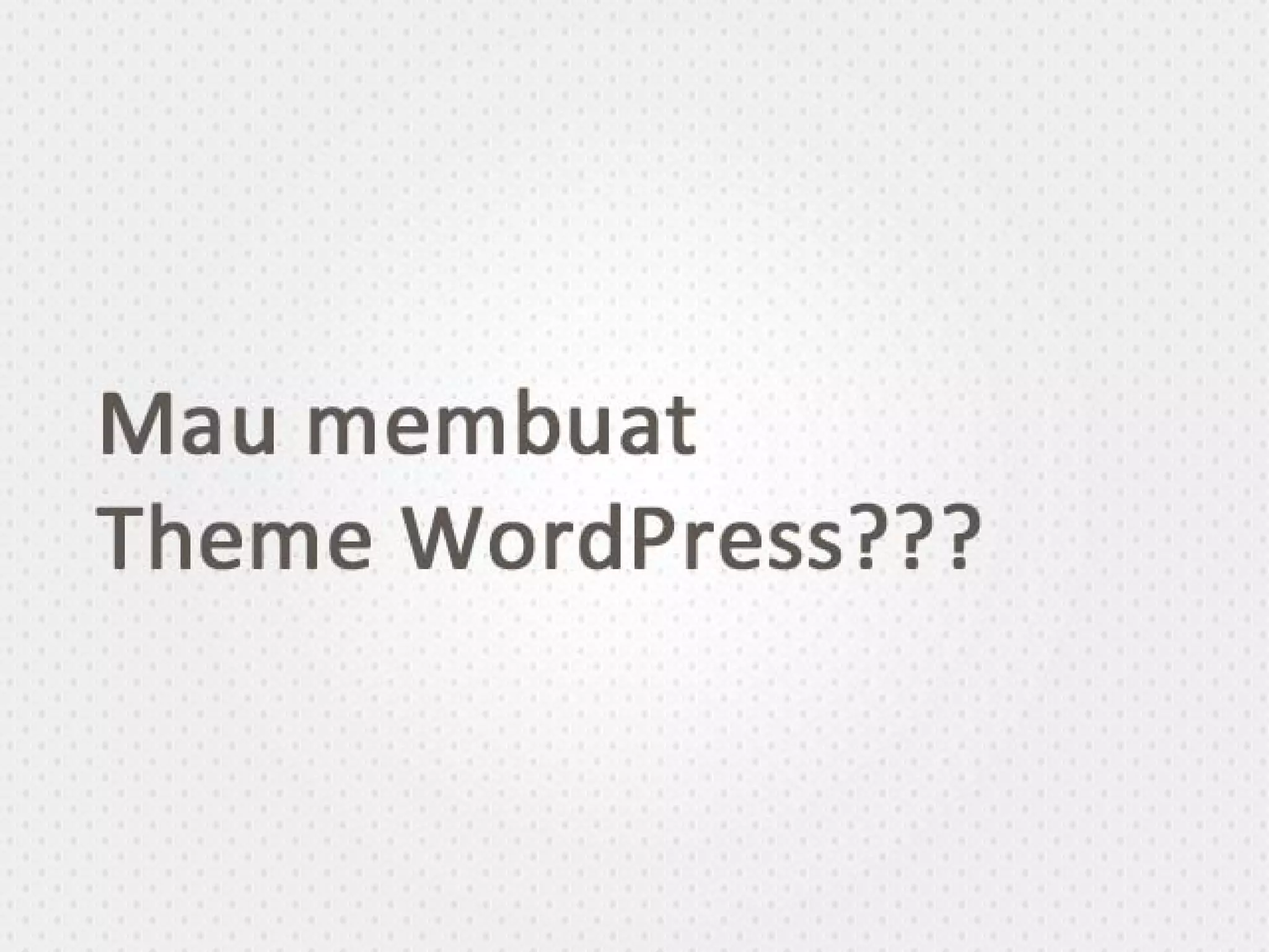 Optimasi WordPress - suwec