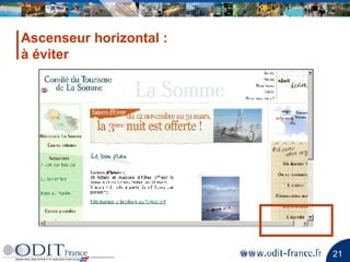 Ascenseur horizontal :  à éviter 