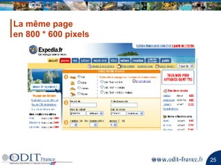 La même page  en 800 * 600 pixels 