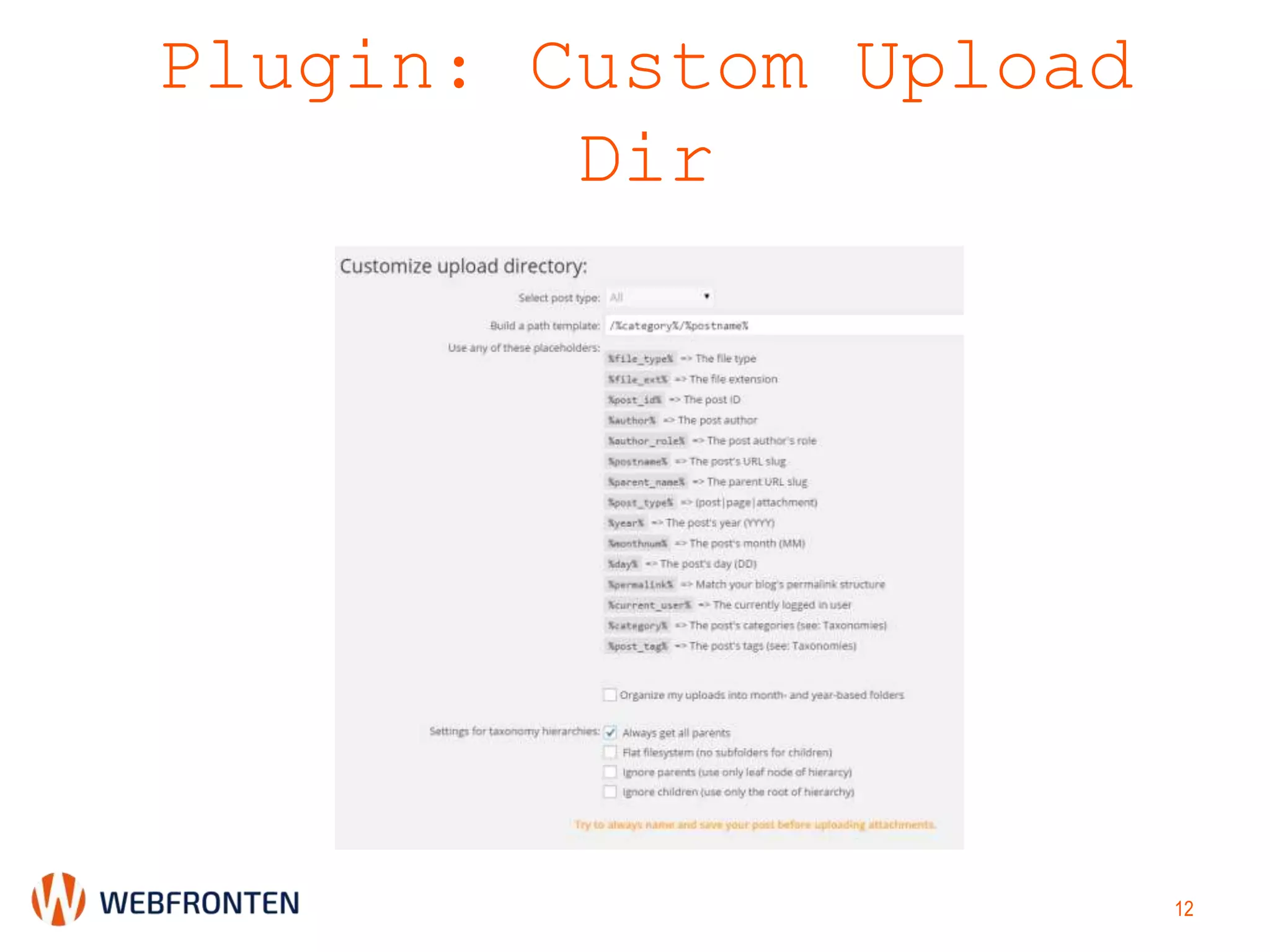 Plugin: Custom Upload
Dir
12
 