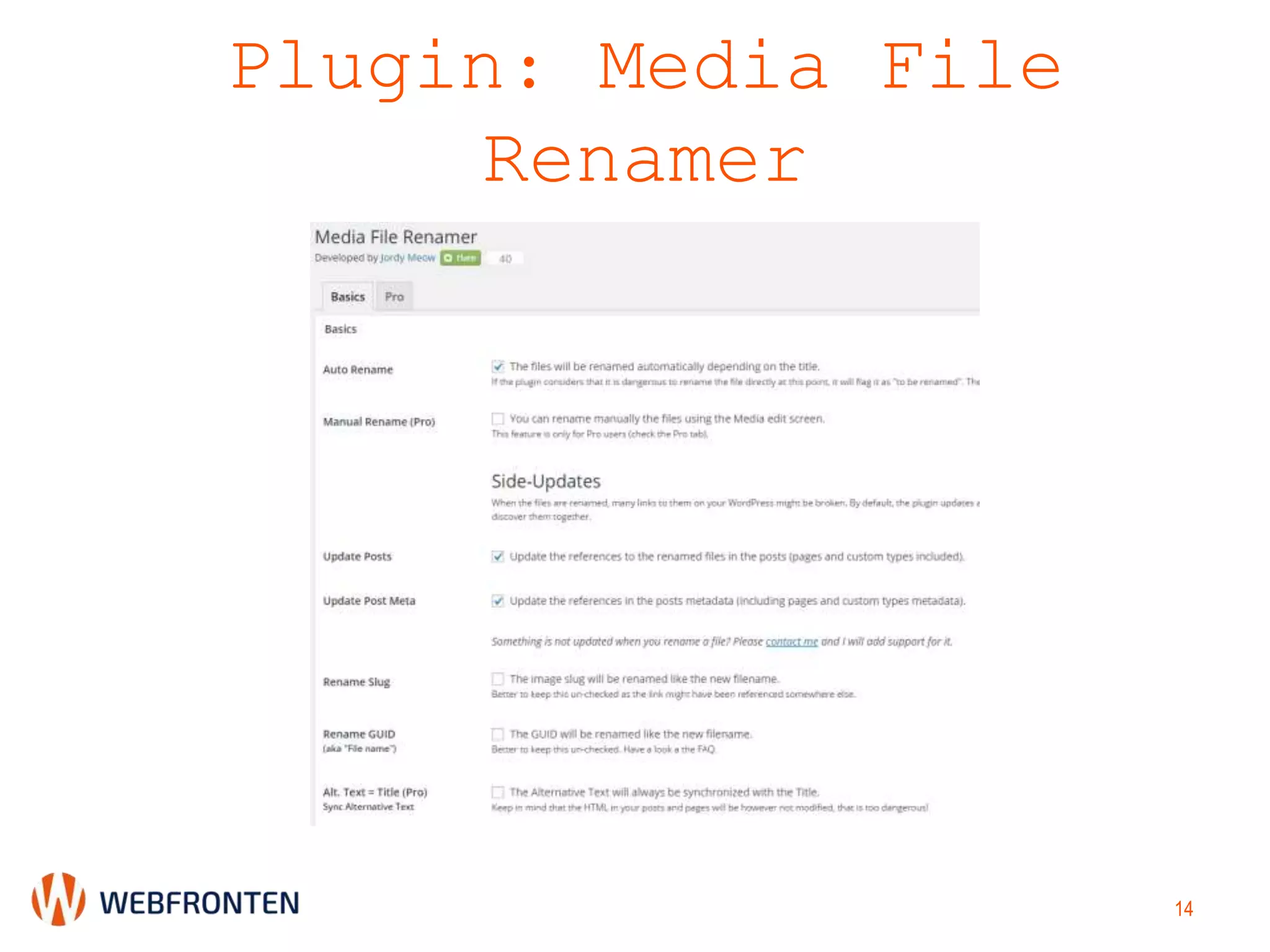 Plugin: Media File
Renamer
14
 
