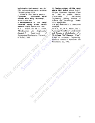 Optimisation of the design of uav wing j.alexander, Prakash, BSM ...