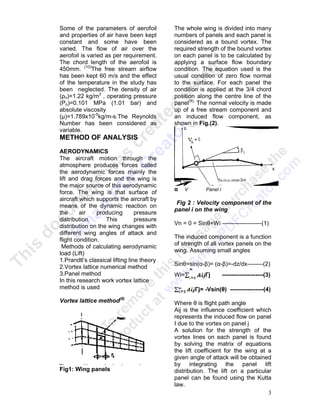 Optimisation of the design of uav wing j.alexander | PDF