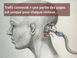 Trafic connecté = une partie des pages
est unique pour chaque visiteur...
 