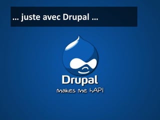 Plus simple à gérer que le trafic
connectéavec Drupal …
 … juste
 
