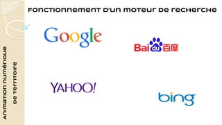 Animation numérique 
de territoire 
Fonctionnement d’un moteur de recherche 
 