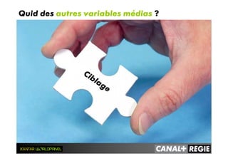 Ciblage
Quid des autres variables médias ?
 