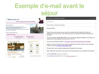 Exemple d’e-mail avant le 
séjour 
 