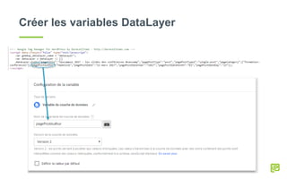 Créer les variables DataLayer
 