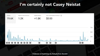 #videoseo at #optimisey by @aleyda from @orainti
I'm certainly not Casey Neistat
 
