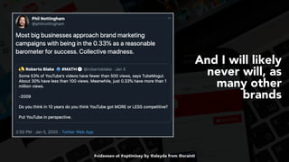 #videoseo at #optimisey by @aleyda from @orainti
And I will likely
never will, as
many other
brands
 