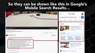 #videoseo at #optimisey by @aleyda from @orainti
So they can be shown like this in Google’s  
Mobile Search Results…
 