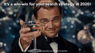 #videoseo at #optimisey by @aleyda from @orainti
It’s a win-win for your search strategy in 2020!
#youtubeseo at #semrushwebinar by @aleyda from @orainti
 