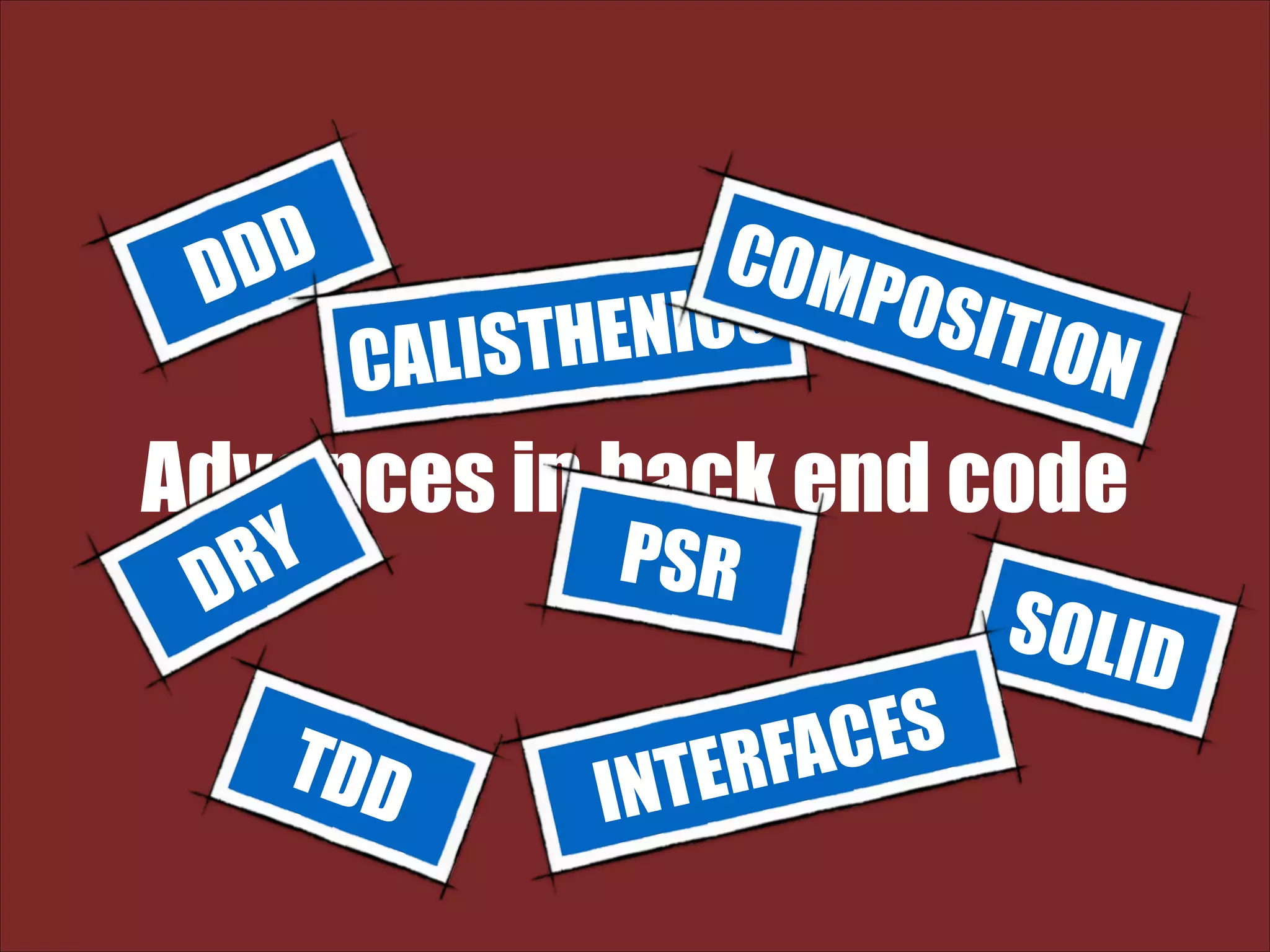 D DD COM POSI TION ENICS STH CALI Advances in back end code Y R D TDD PSR ES FAC TER IN SOLID 