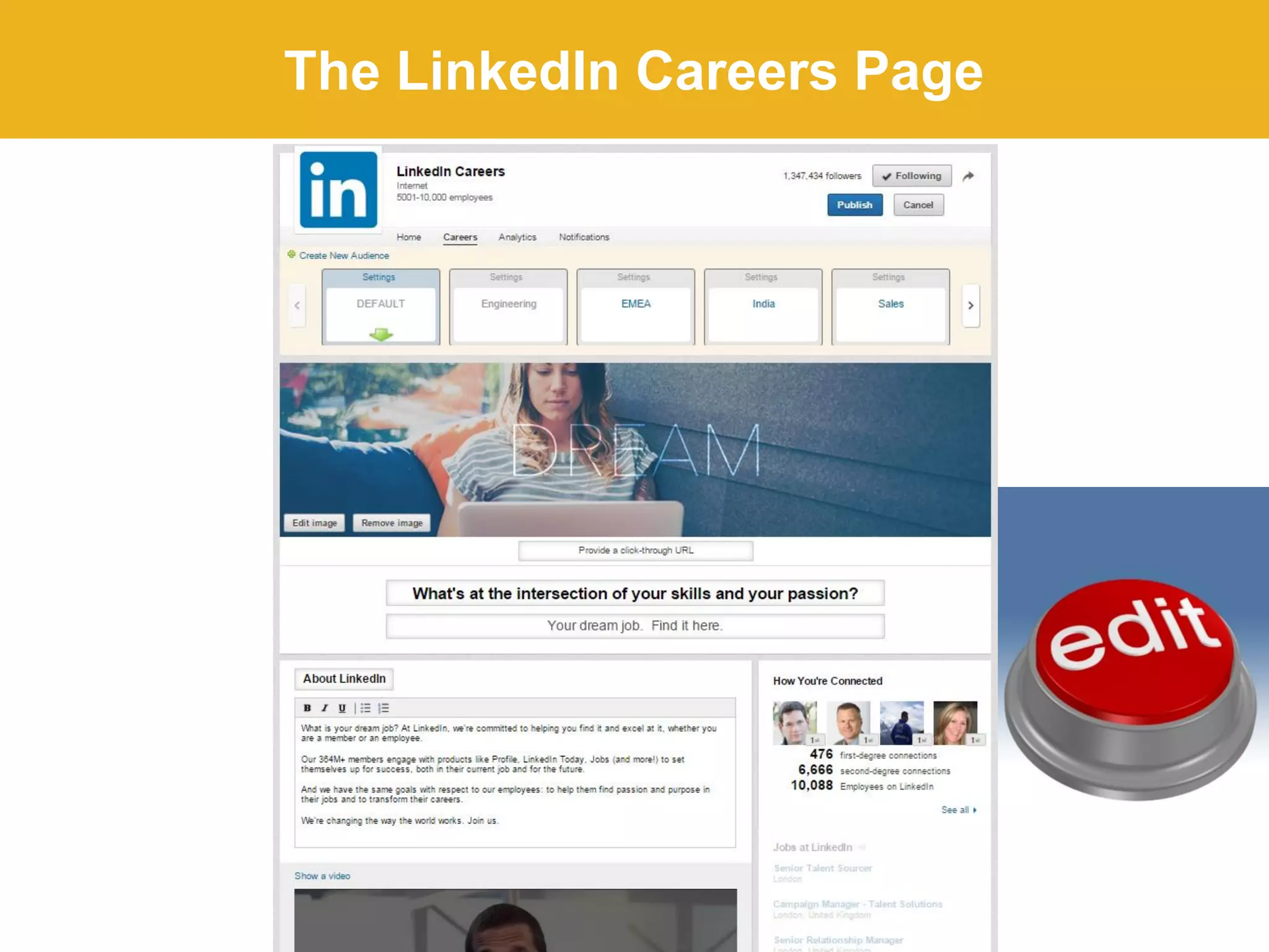 The LinkedIn Careers Page
 