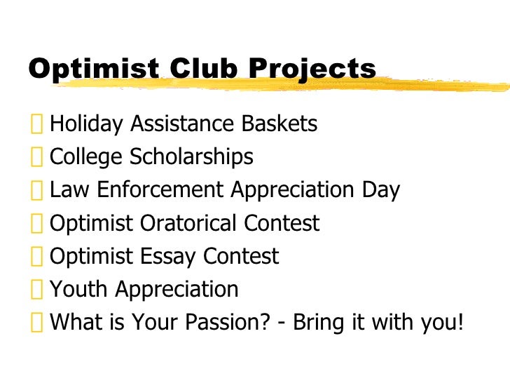 optimist essay contest