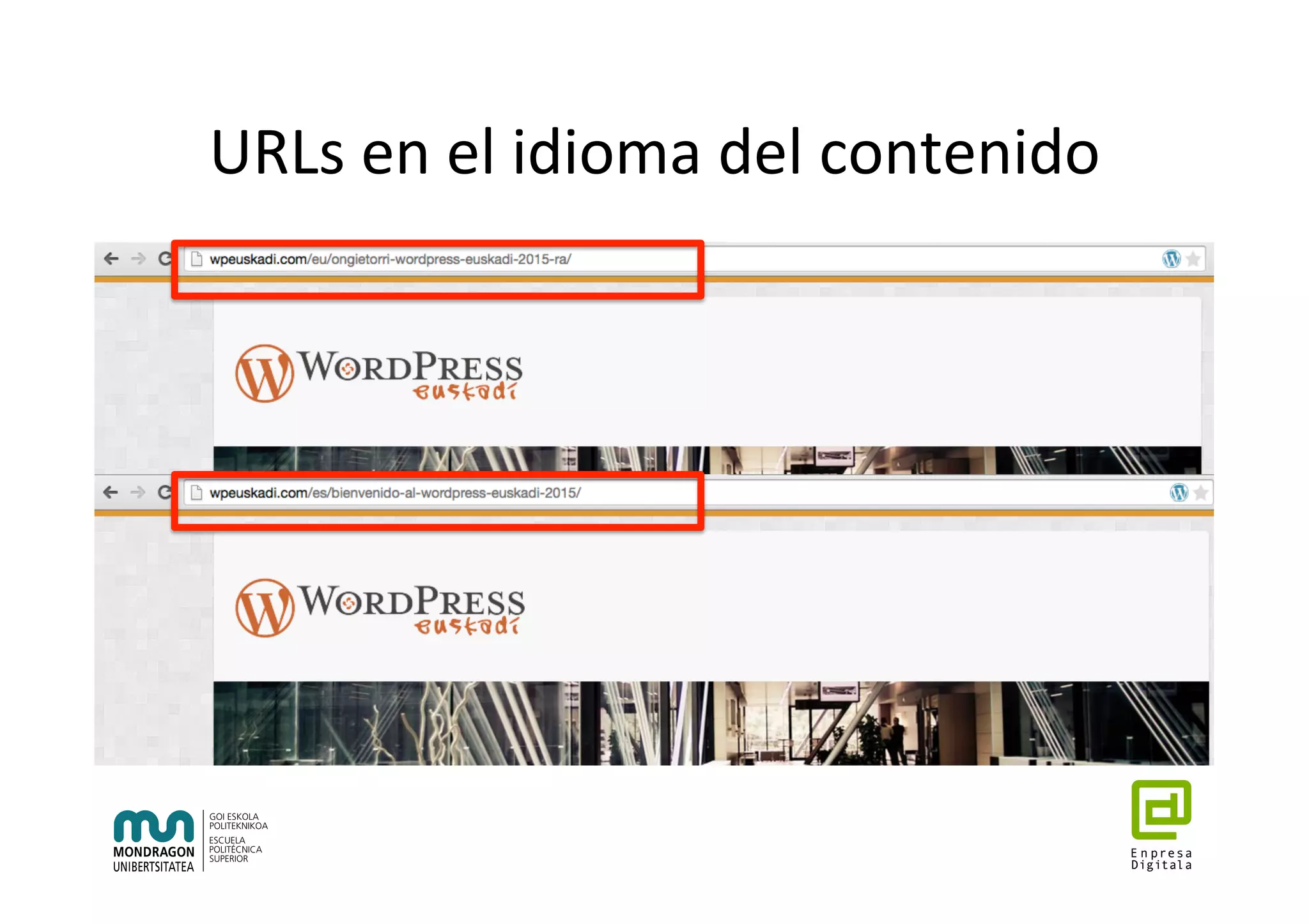URLs	en	el	idioma	del	contenido	
 