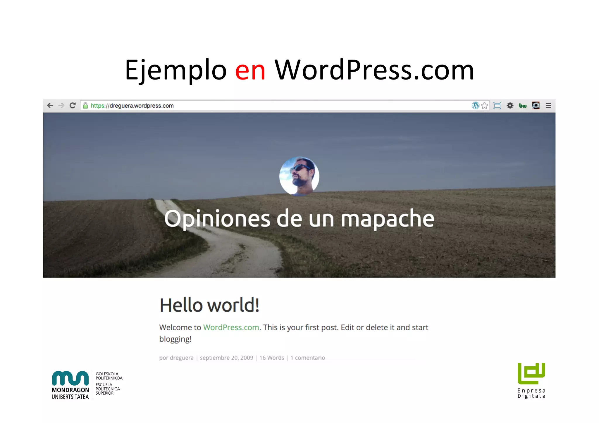 Ejemplo	en	WordPress.com	
 