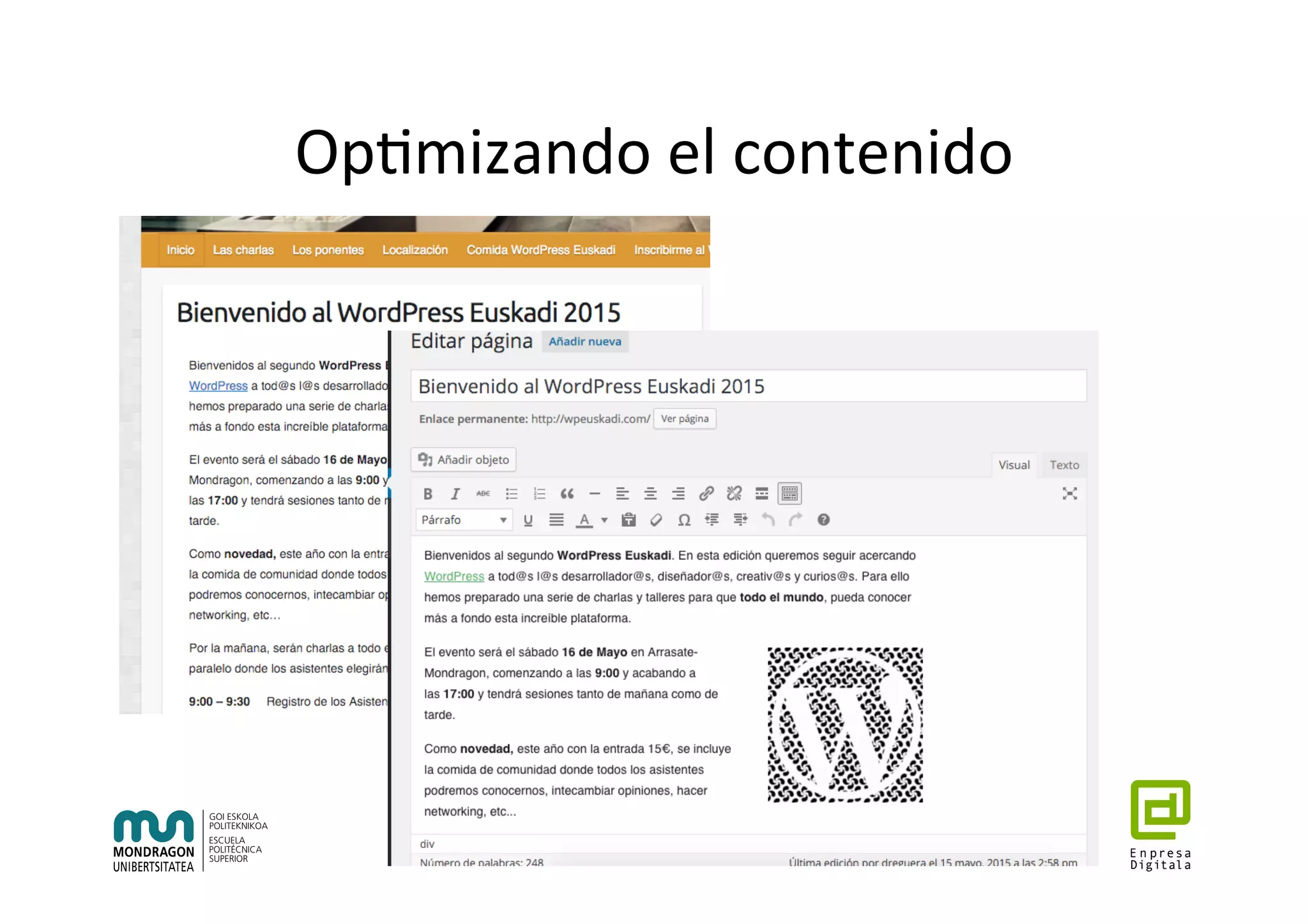 Op7mizando	el	contenido	
 