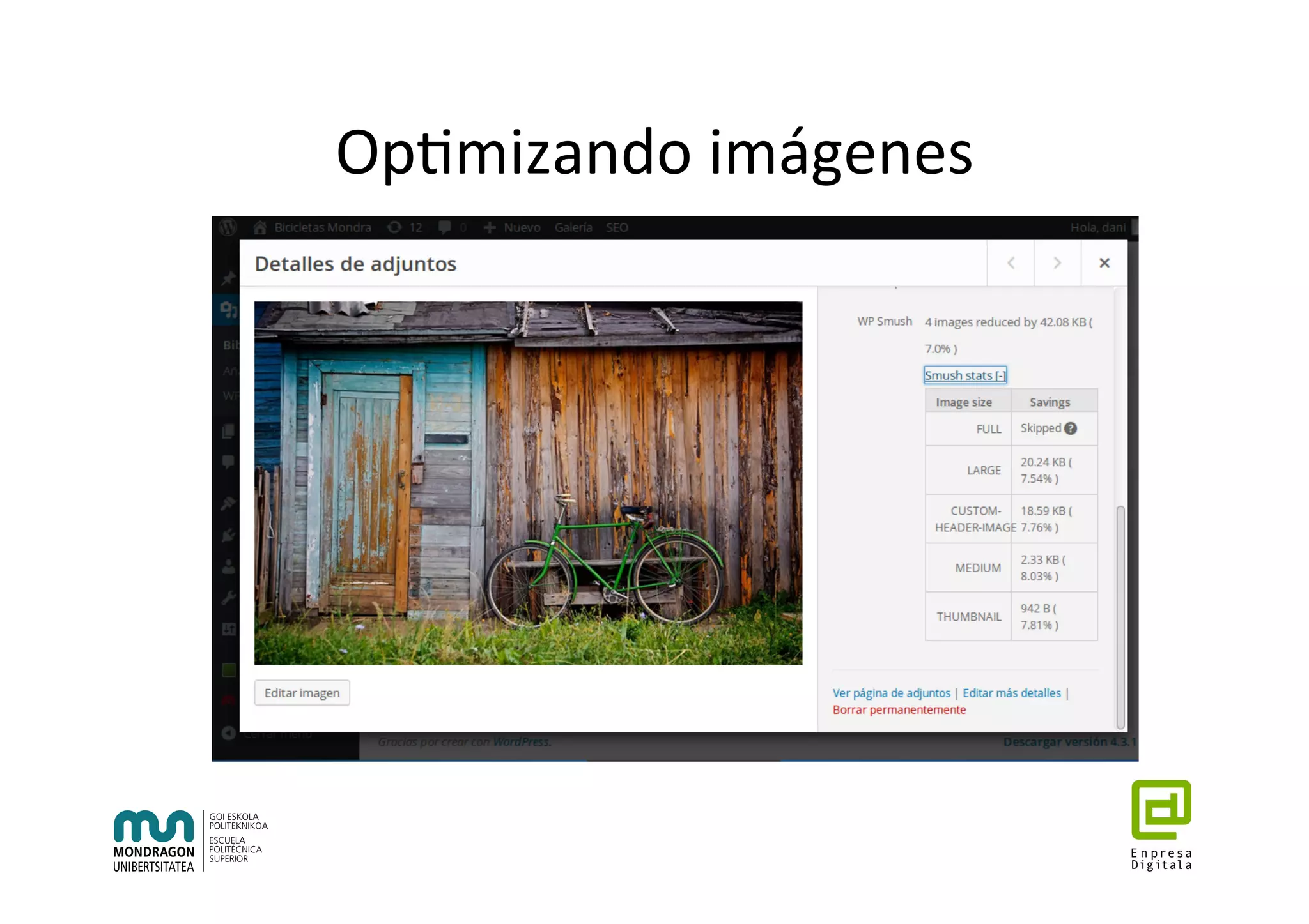 Op7mizando	imágenes	
 