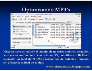 Optimizando Mp3’S