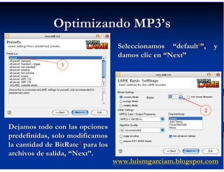 Optimizando Mp3’S