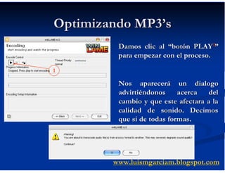 Optimizando Mp3’S