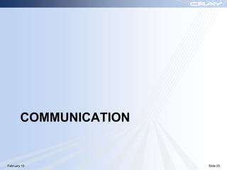 COMMUNICATION


February 10             Slide 25
 