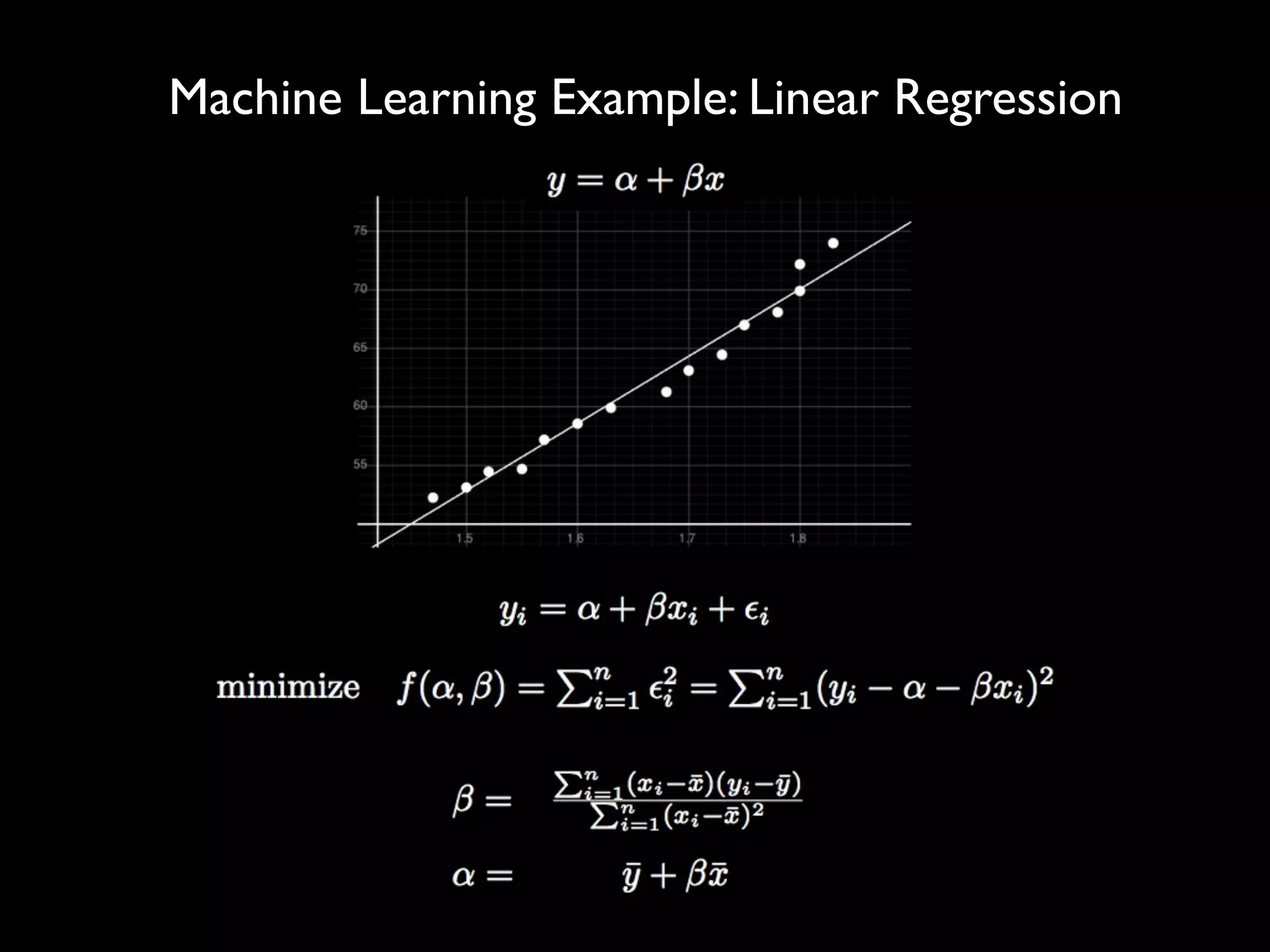 Machine Learning Example: Linear Regression
 