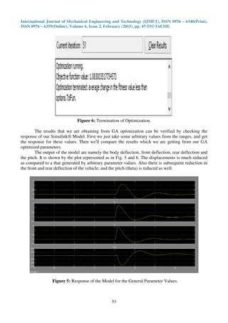 Optimization of vehicle suspension system using genetic algorithm | PDF