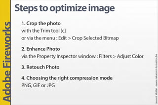 The image optimization Adobe Fireworks - 1