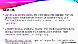 OPTIMIZATION-PROBLEMS-BASIC-CALCULUS-ppx | PPTX