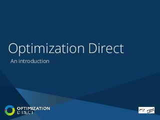 Optimization Direct
An introduction
 