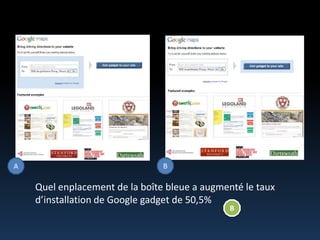 BAQuelenplacement de la boîtebleue a augmenté le tauxd’installation de Google gadget de 50,5%B