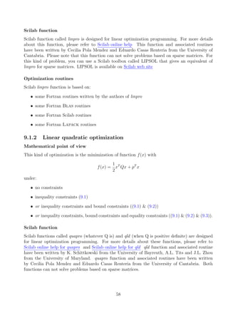 Optimization in scilab | PDF