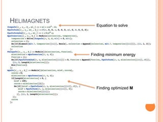 HELIMAGNETS
Equation to solve
Finding minimum energy
Finding optimized M
 