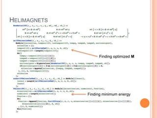 HELIMAGNETS
Finding minimum energy
Finding optimized M
 