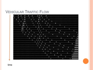 VEHICULAR TRAFFIC FLOW
time
 