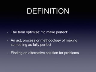 Optimization | PPT